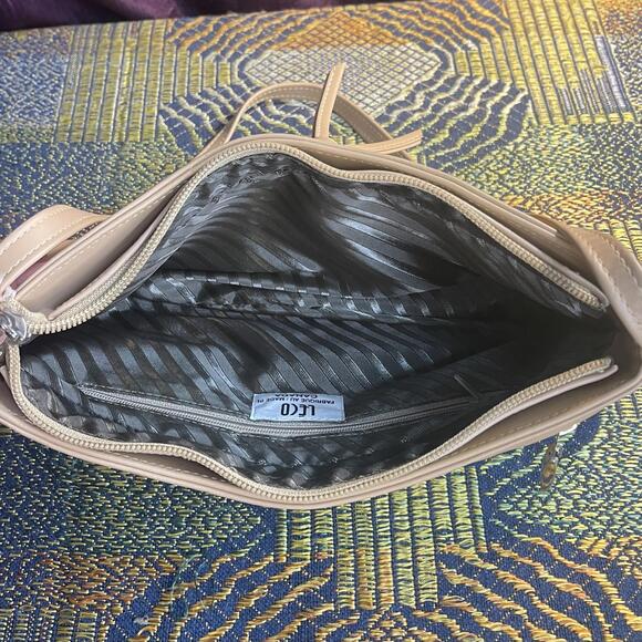 Vintage NWOT 80s Leco Leather Shoulder Bag - Picture 5 of 6